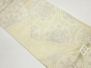 切り嵌め風蜀江に華紋・花唐草模様織出し袋帯